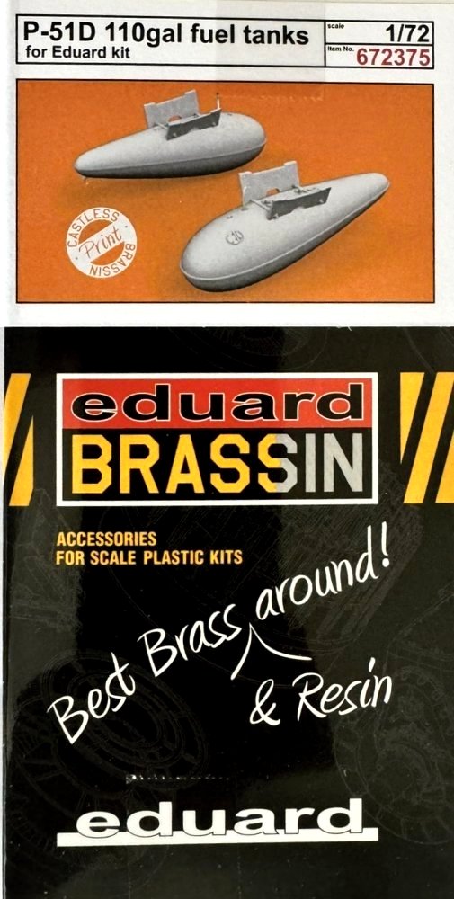 BRASSIN 1/72 P-51D 110gal fuel tanks PRINT (EDU)