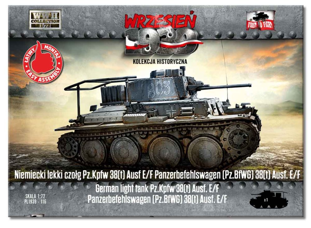 1/72 Pz.Kpfw 38(t) Ausf. E/F German light tank