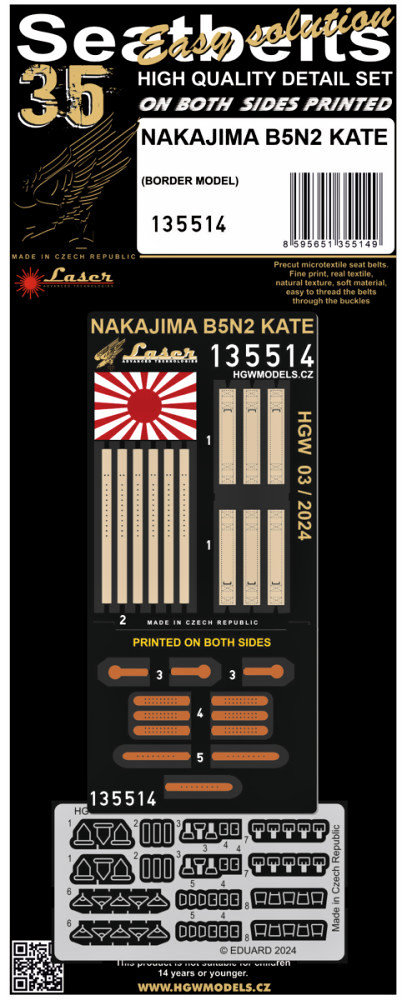 1/35 Seatbelts Nakajima B5N2 Kate (laser)