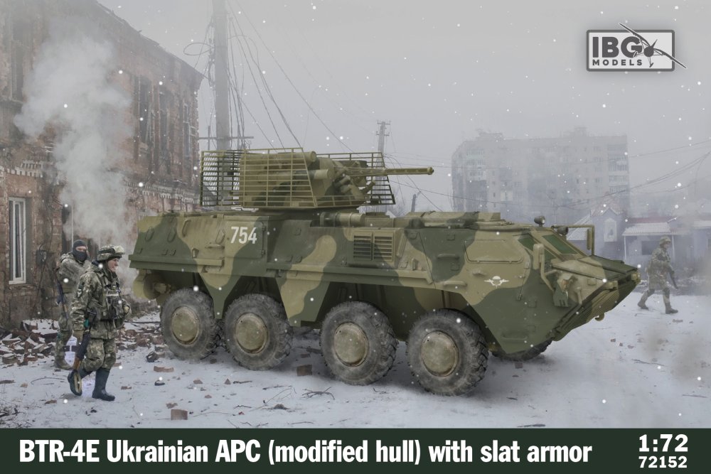 1/72 BTR-4E Ukrainian APC Modif.Hull w/ Slat Arm.