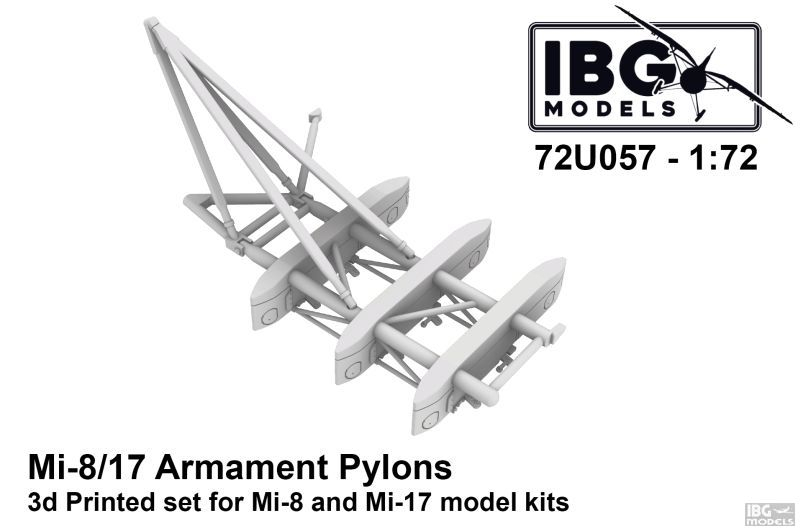 1/72 Mi-17 Armament Pylons (3D-Printed)