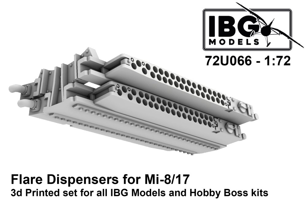 1/72 Flare Dispensers for Mi-8/17 (3D-Printed)