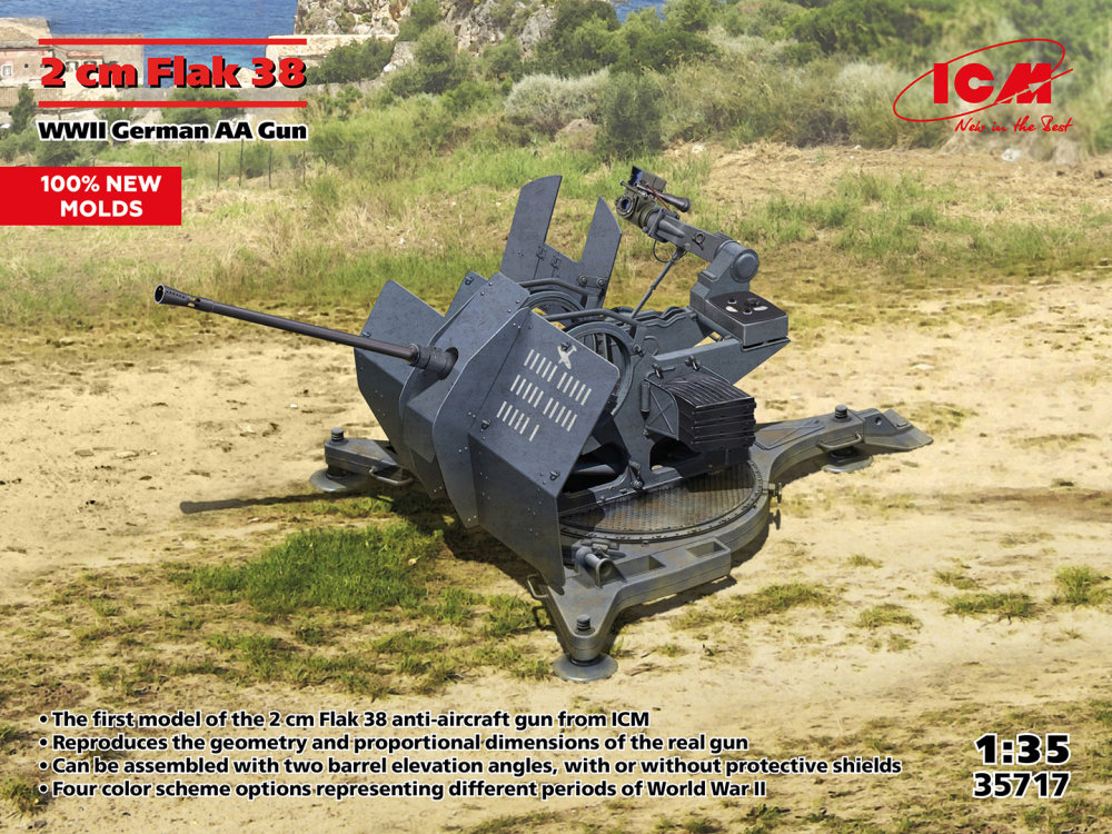 MODELIMEX Online Shop | 1/35 2cm Flak 38 German WWII AA Gun | your ...