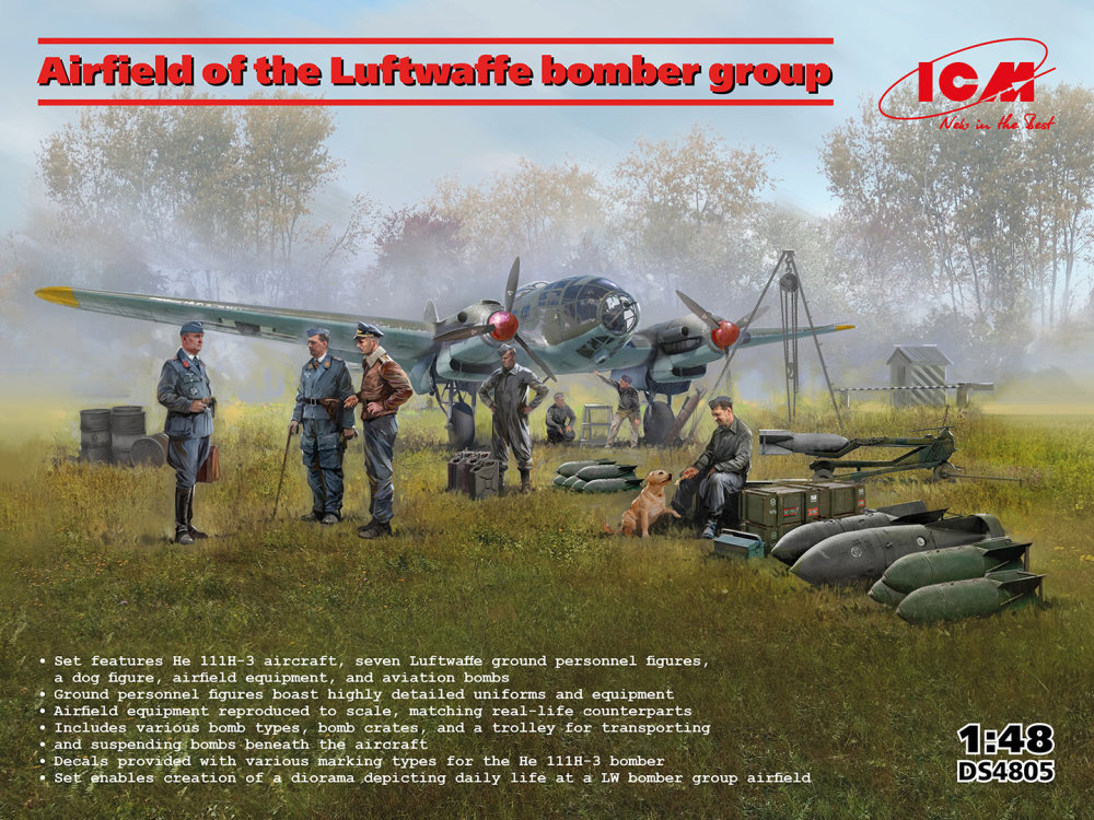 1/48 Airfield of Luftwaffe bomber group (DIORAMA)