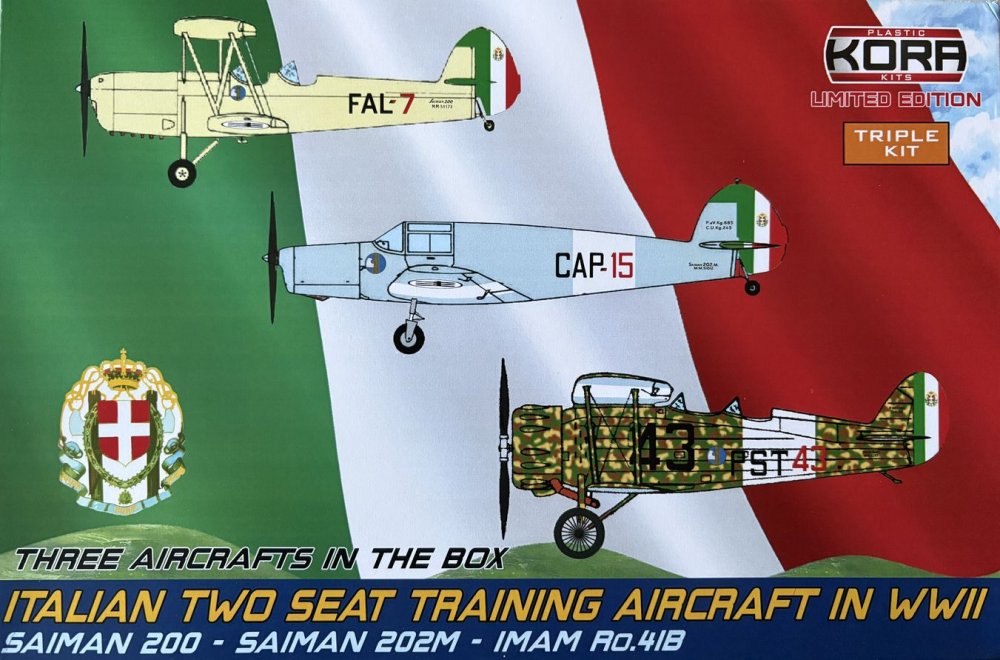 1/72 Italian 2-seat Training Planes WWII (3 kits)