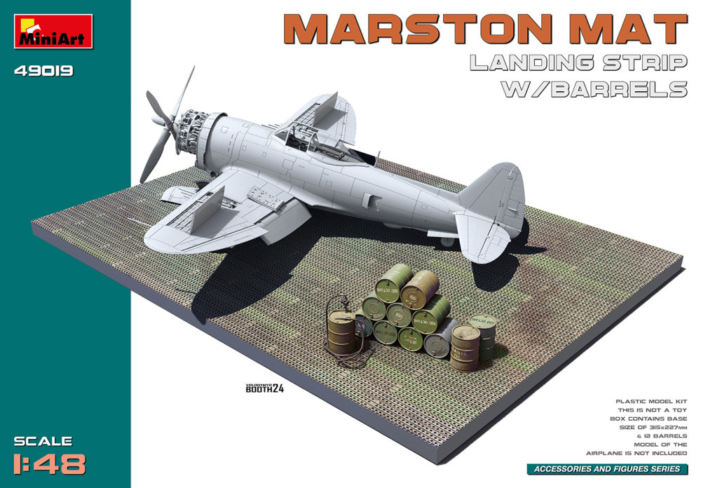 1/48 Marston Mat Landing Strip w/Barrels