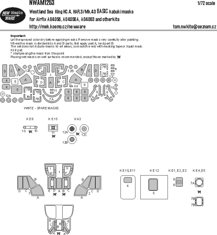 1/72 Mask West.Sea King HC.4 HAR.3/Mk.43 BASIC