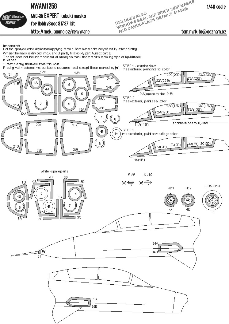 1/48 Mask Mig-35 EXPERT (HOBBYB)