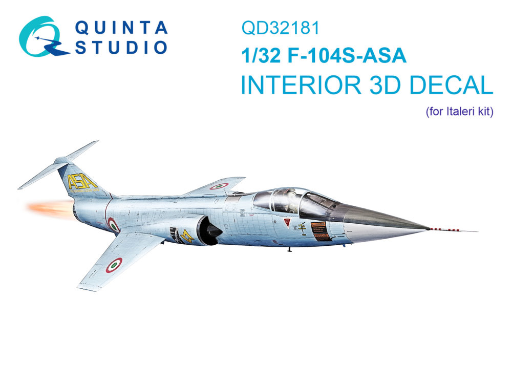 1/32 F-104S-ASA 3D-Print.&col. Interior (ITA)