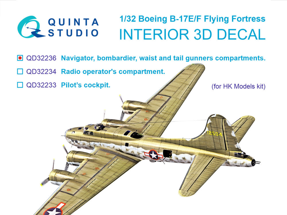 1/32 Boeing B-17E/F Navig.,bombardier,waist&tail