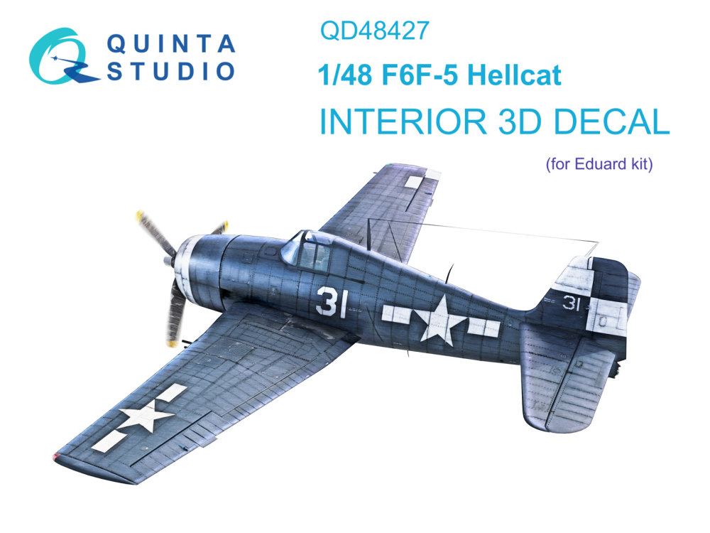 1/48 F6F-5 Hellcat 3D-Print.&col. Interior (EDU)