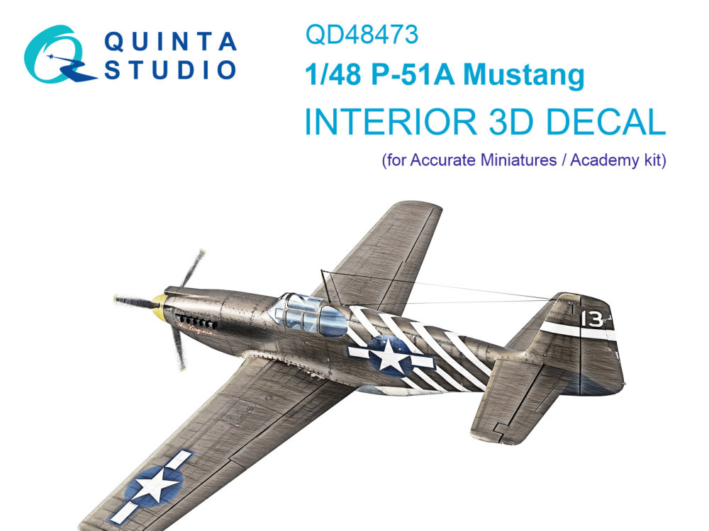 1/48 P-51A 3D-Print.&col. Interior (ACCUR M./ACAD)