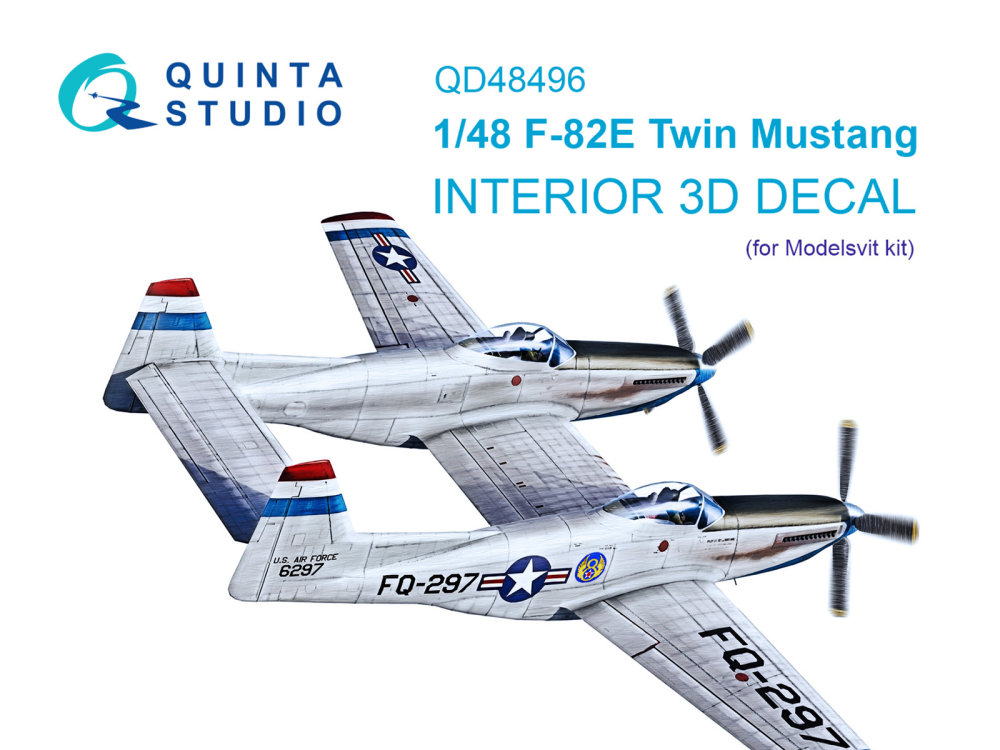 1/48 F-82E Twin Mustang 3D-Print.&col.Int. (MSVIT)