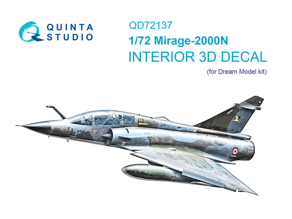 1/72 Mirage 2000N 3D-Print.&col. Interior (DREAM)