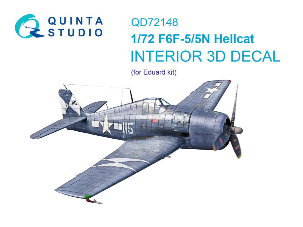 1/72 F6F-5 Hellcat 3D-Print.&col. Interior (EDU)