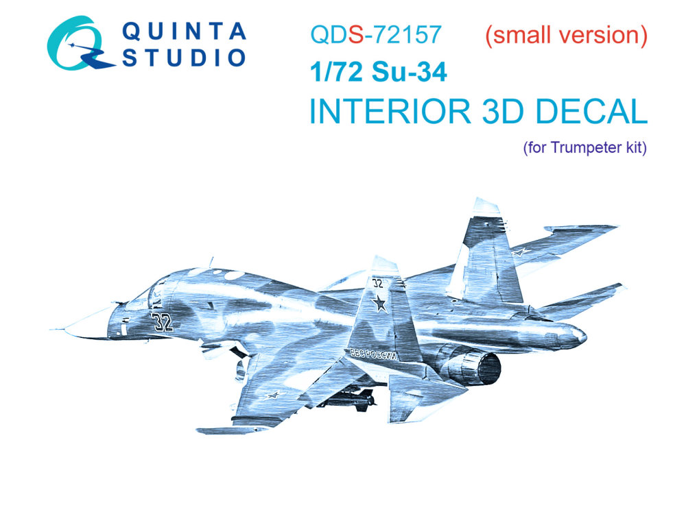 1/72 Su-34 3D-Print.&col. Interior (TRUMP) SMALL