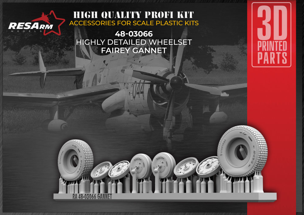 1/48 Fairey Gannet wheels set type 2