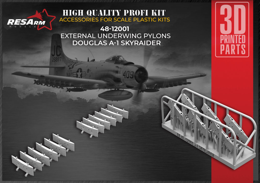 1/48 A-1 Skyraider External Underwing Pylons 