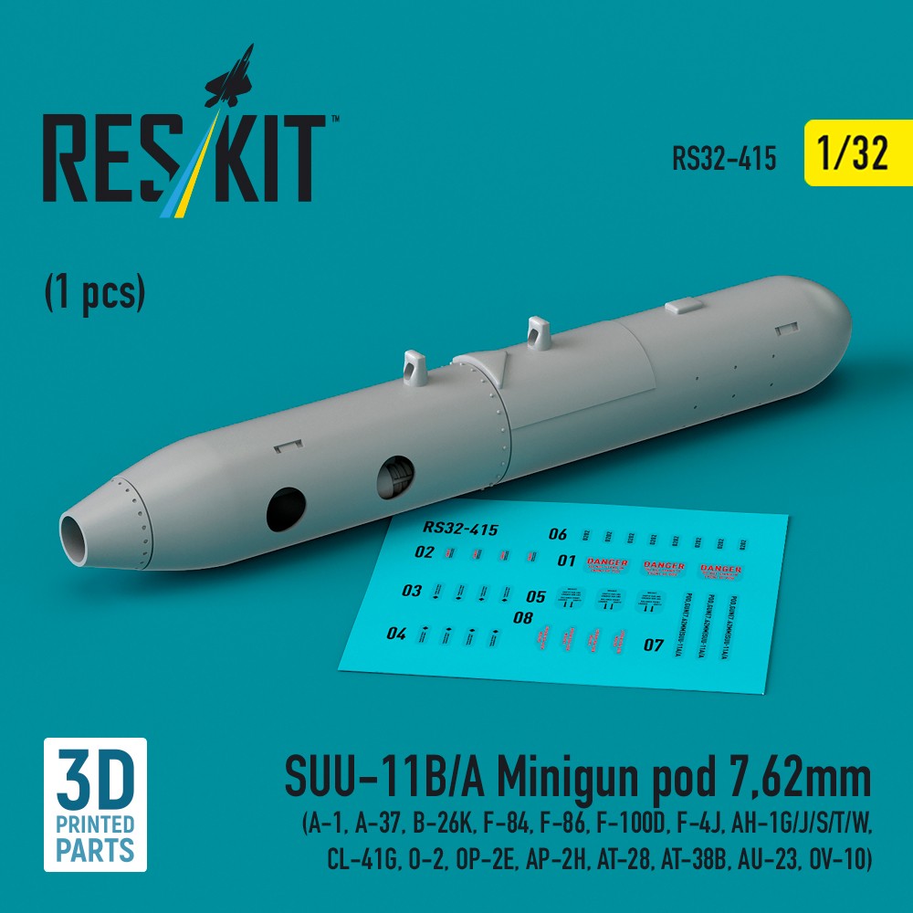 1/32 SUU-11B/A Minigun pod 7,62mm (1 pc.)