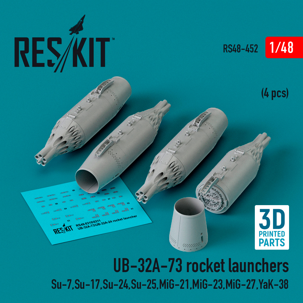 1/48 UB-32A-73 rocket launchers (4 pcs.)