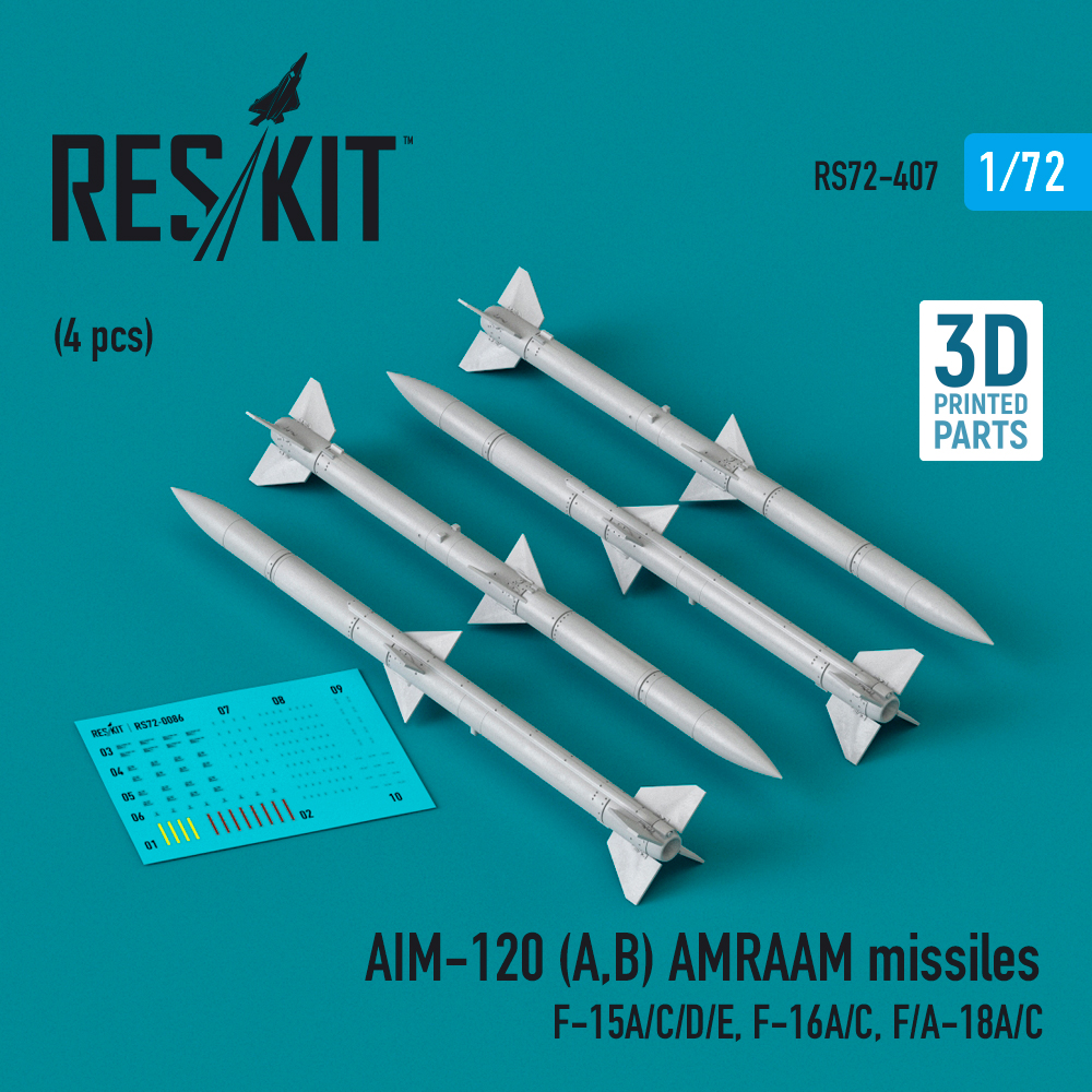 1/72 AIM-120 (A,B) AMRAAM missiles (4 pcs.)