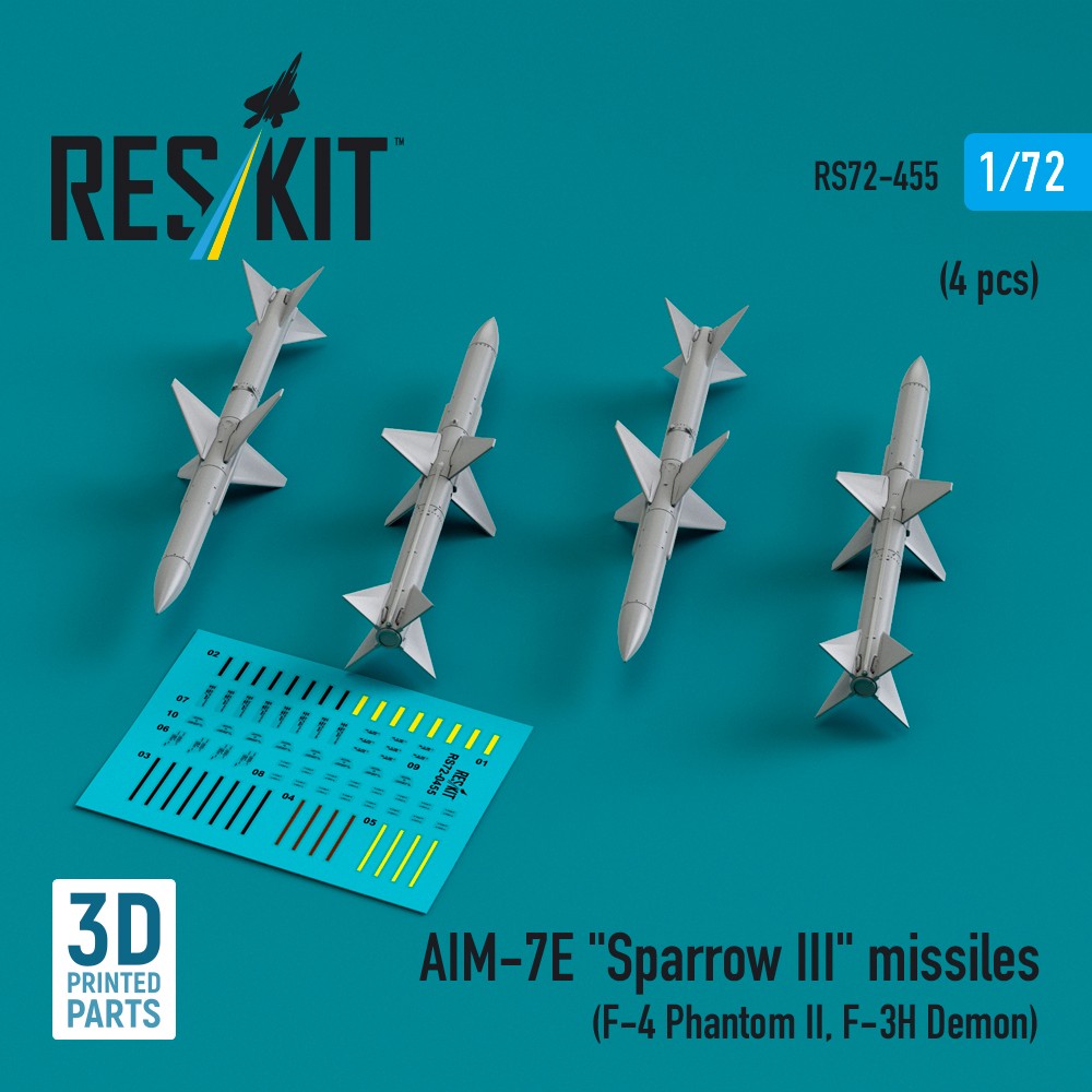 1/72 AIM-7E 'Sparrow III' missiles (4 pcs.)