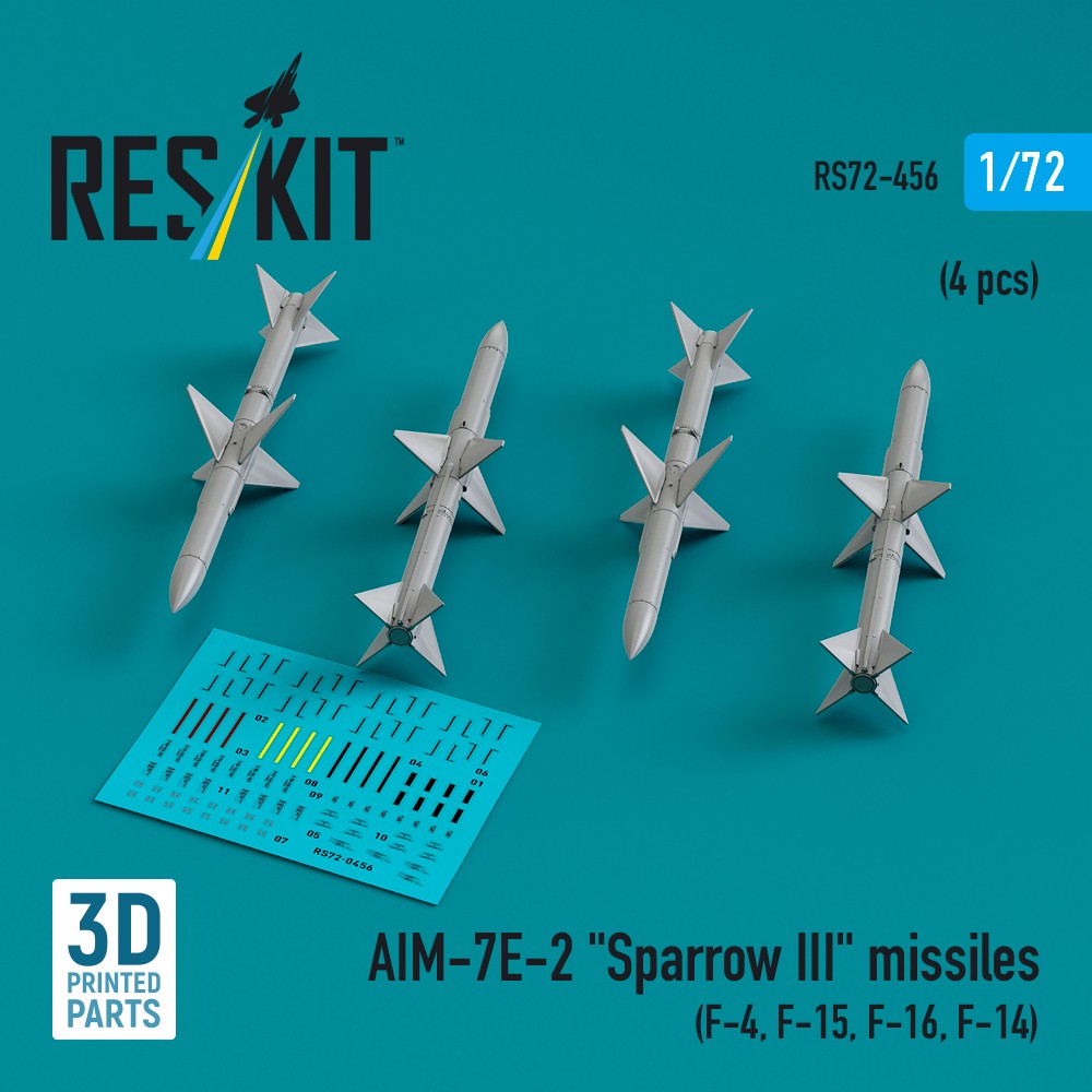 1/72 AIM-7E-2 'Sparrow III' missiles (4 pcs.)