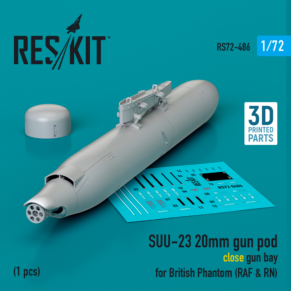 1/72 SUU-23 20mm gun pod (close gun bay)