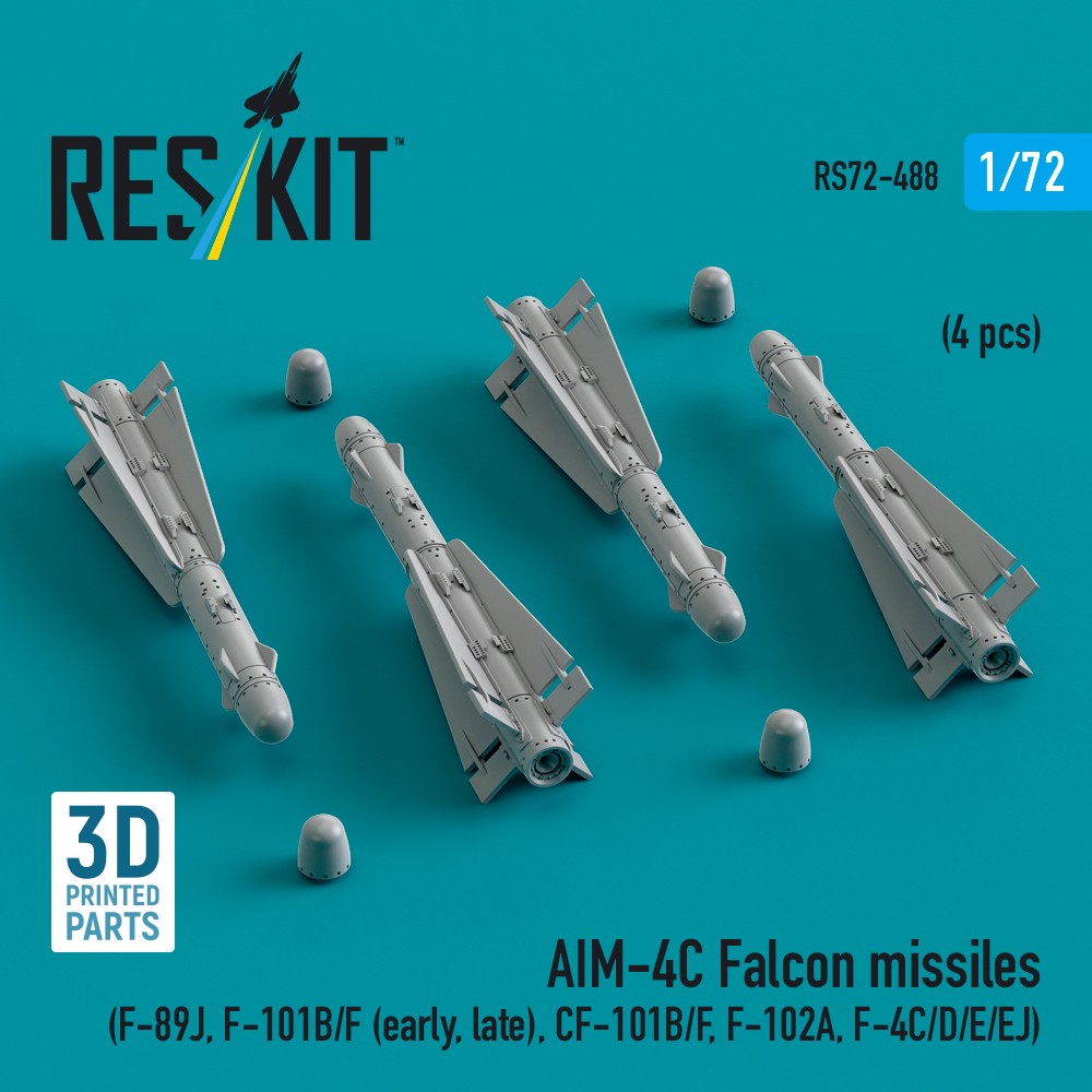 1/72 AIM-4C Falcon missiles (4 pcs.)