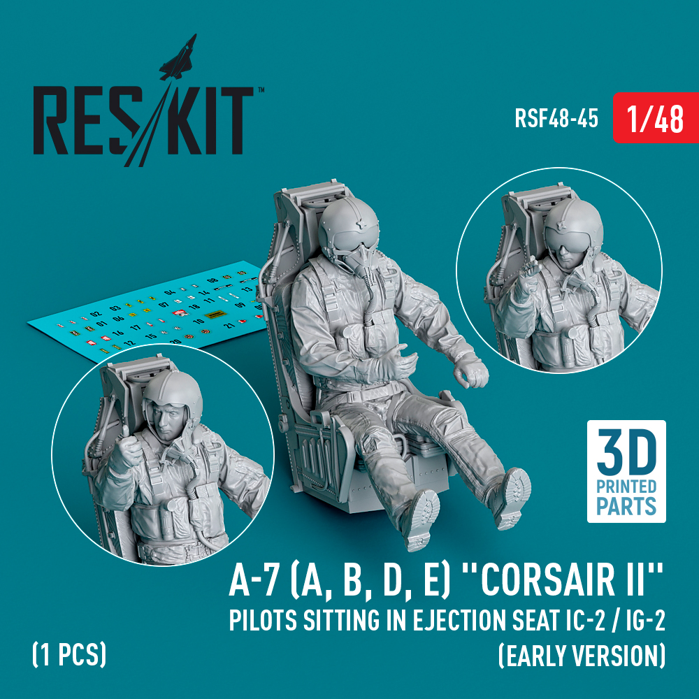 1/48 A-7 (A, B, D, E) 'Corsair II' pilots sitting 