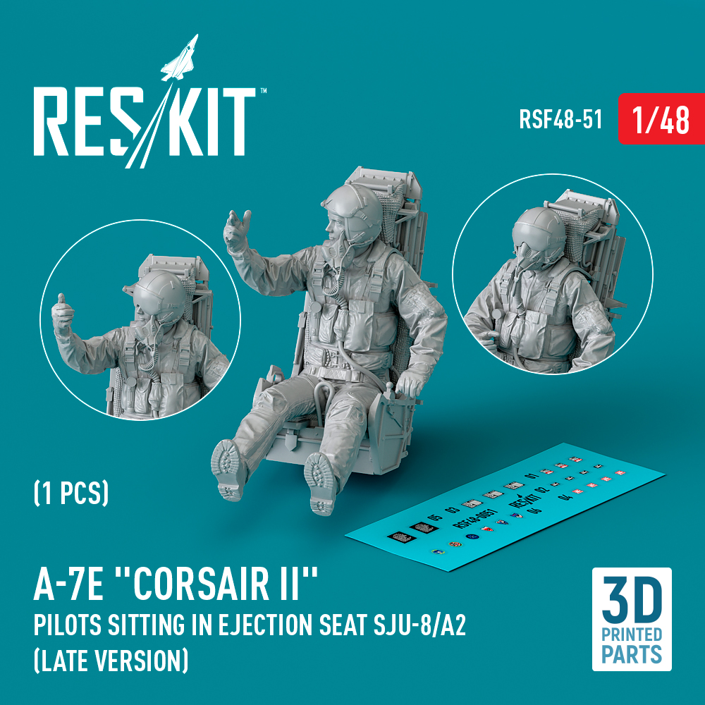 1/48 A-7E 'Corsair II' pilot sitting in eject.seat