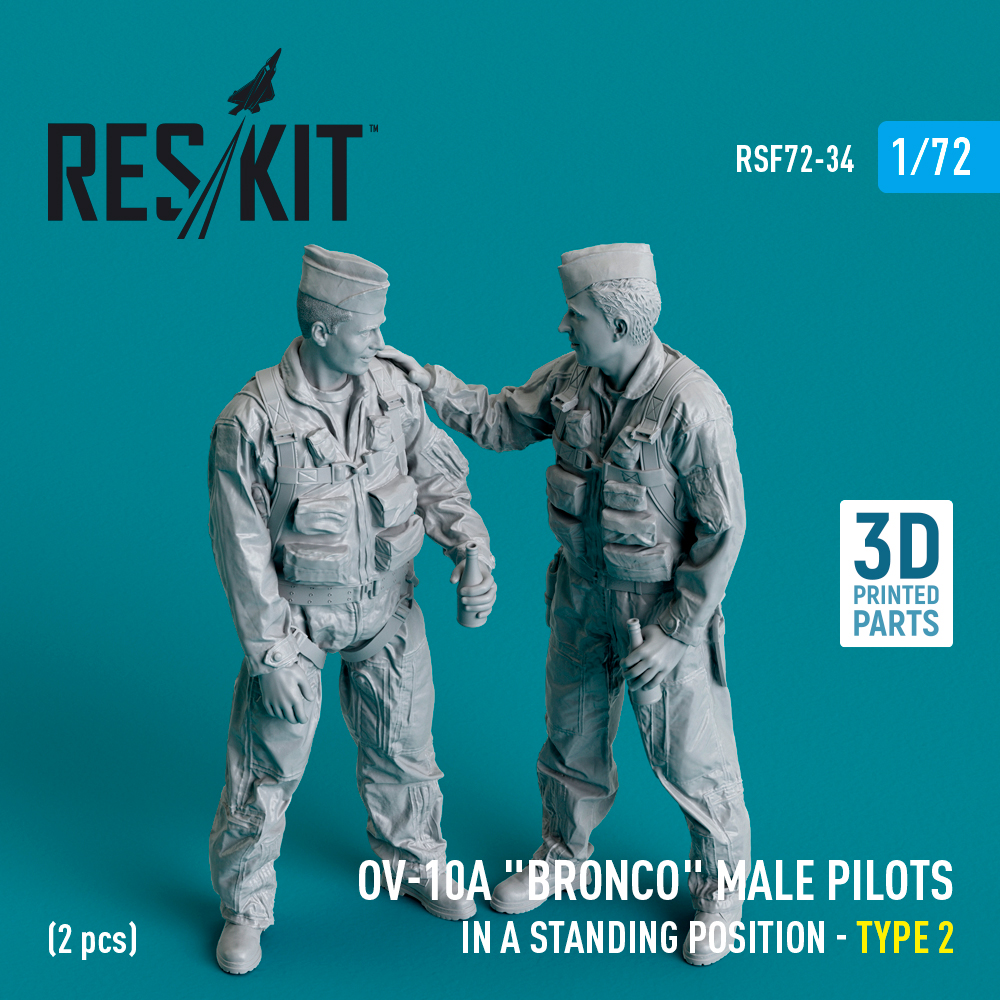 1/72 OV-10A 'Bronco' male pilots standing Type 2