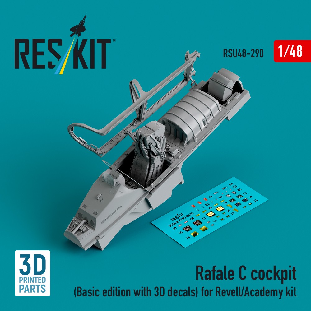 1/48 Rafale C cockpit (Basic edition with 3D) 