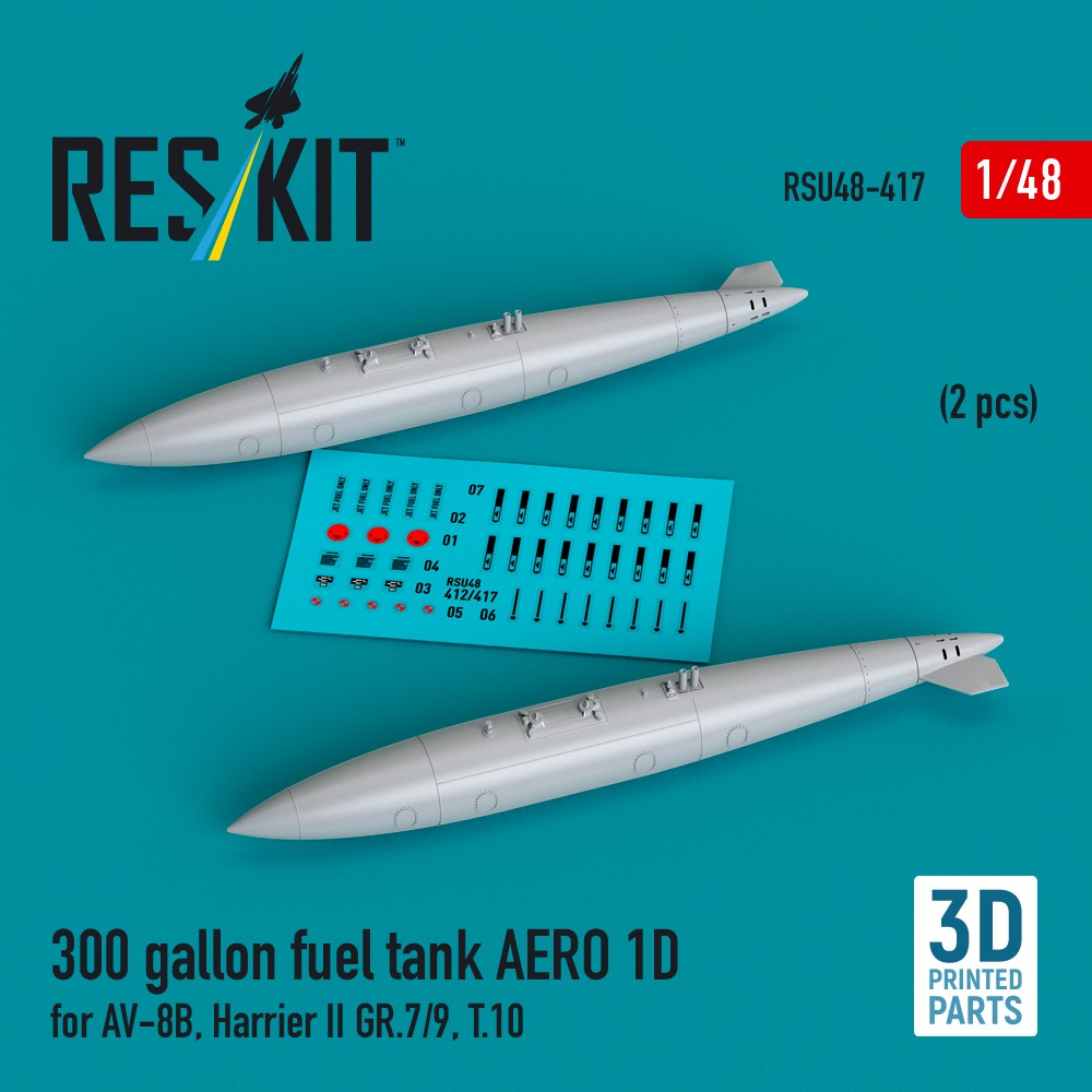 1/48 300 gallon fuel tank AERO 1D (2 pcs.)