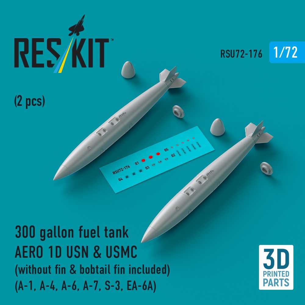 1/72 300 gallon fuel tank AERO 1D USN&USMC (2 pcs)