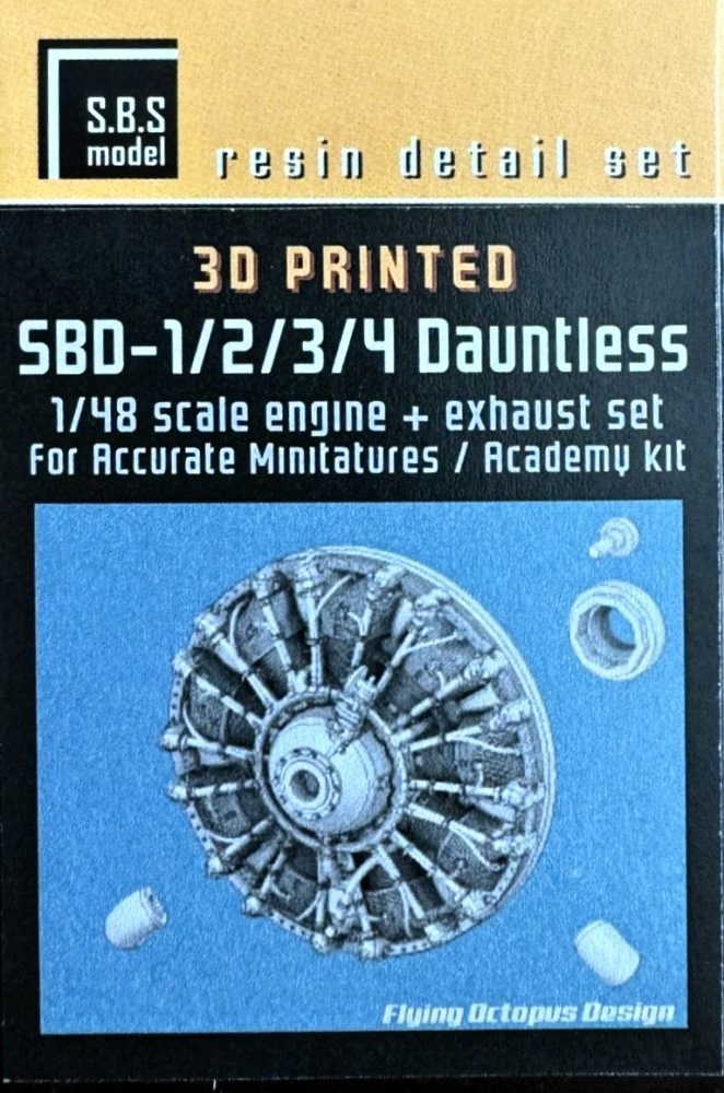 1/48 SBD-1/2/2/3/4 Dauntless Engine & Exhaust set