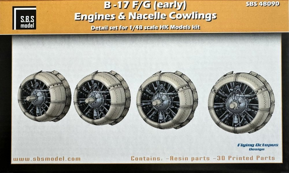 MODELIMEX Online Shop | 1/48 B-17 F/G early Engine&Nacelle Cowlings ...